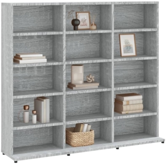 vidaXL CD-Regal Grau Sonoma 102x23x89,5 cm Holzwerkstoff 815484