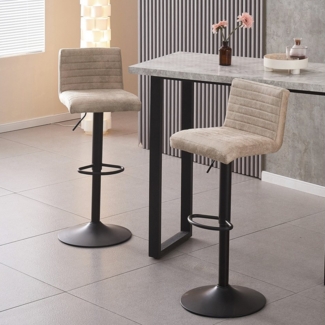 JYMTOM Barhocker 2er-Set Barhocker, höhenverstellbar, 360° drehbar, gepolstert (2 St), 63-83 cm, Kunstleder,für Bar, Küche, Bistro, Counter, Esszimmer&Café