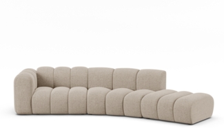 Micadoni Modulares Sofa Lupine 5-Sitzer Links Chenille Eden Dunkelbeige
