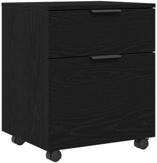 vidaXL Aktenschrank mit Rollen Schwarz Eiche 45 x 38 x 54 cm 862771