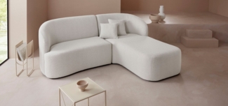 LeGer Home by Lena Gercke Ecksofa Dilara L-Form, gerundete Rückenlehne und Front, in 3 Bezugsqualitäten