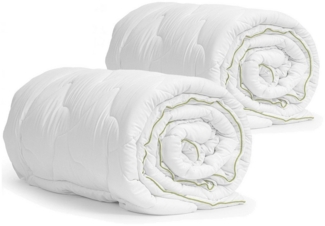 NYVI Einziehdecke Bettdecke DreamScience Bamboo - Steppdecke mit Bambusfasern, Füllung: Gelfaser, Bezug: 50% Bambusfaser 50% Polyester, Hautsympathisch, Atmungsaktiv, Kühlend - Bambus Decke ideal für Sommer