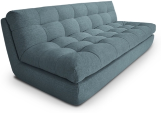 Micadoni Sofa Tina 3-Sitzer Strukturierter Stoff Hellblau