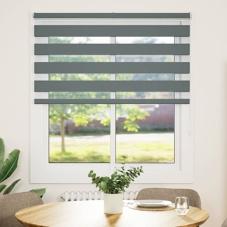 vidaXL Zebrarollo Dunkelgrau 120x100 cm Stoffbreite 115,9 cm Polyester 4014109