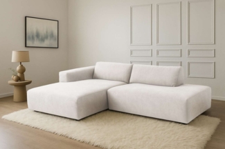 andas Ecksofa Noord mit Kedernaht, Breite 227 cm, mit Kedernaht, Breite 227 cm, Cord, Struktur, Webstoff