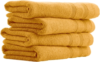 uncover by Schiesser Handtuchset Brooklyn - 4-teilig - 50x100 cm - Senf