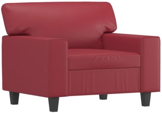 vidaXL Sessel Weinrot 60 cm Kunstleder 359410