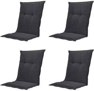 Allibert Kissen niedrig Basic 4er-Set schwarz ca. 105 x 50 cm, 50% Baumwolle / 50% Polyester