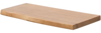 Steckboard mit Baumkante Wandregal Akazie massiv eichefarben lackiert 80 x 20 Amanda 140109024