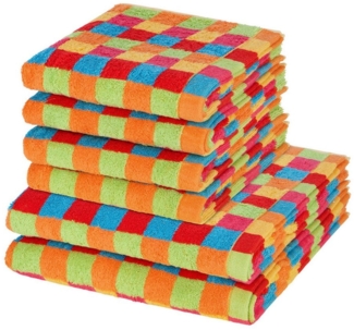 Cawö Lifestyle 6 tlg. Frottier-Set - 4 X Handtuch (50 X 100cm), 2 X Duschtuch (70 X 140cm) - 518 g/m2 - Mehrfarbig