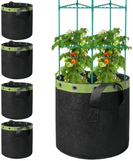 Novzep Anzuchttopf 5er-Pack 40L Pflanzbeutel aus Vliesstoff mit Griffen, 40×30 cm (5 St)