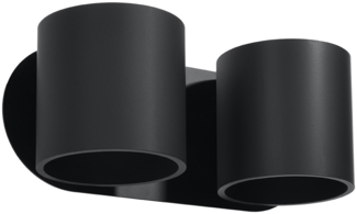 Sollux Orbis 2 Wandlampe schwarz 2x G9 dimmbar 26 x 12 x 10 cm