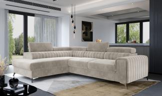 MOEBLO Ecksofa OLIVIER, mit Schlaffunktion und Bettkasten, Couch für Wohnzimmer, Schlafsofa Sofagarnitur L-Form Wohnlandschaft mit Bettfunktion, mit Schlaffunktion, mit Relaxfunktion