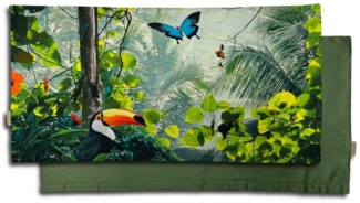 Essenza Baumwolle Satin Wendebettwäsche Gabriel green 40 x 80 cm