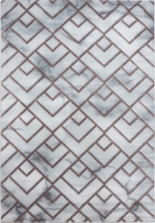Kurzflor Teppich Nauro rechteckig - 120x170 cm - Bronzefarbe