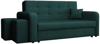 Schlafsofa Viva Home III, Nische für Hocker auf der linken Seite, Farbe: Manila 37