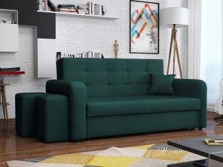 Schlafsofa Viva Home III, Nische für Hocker auf der linken Seite, Farbe: Manila 37