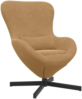 vidaXL Eiersessel Braun 63 x 73 x 90 cm Samt 42002764