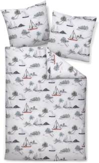 Janine Mako-Soft-Seersucker Bettwäsche 135x200,80x80 2 teilig Tango 20150-02-500 pastellblau graphit