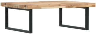 vidaXL Waschbeckenregal Wandmontage Stahl und Akazienholz 3302909