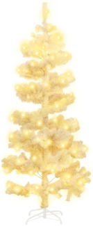 vidaXL Spiral-Weihnachtsbaum mit Beleuchtung und Ständer Weiß 150 cm 344653