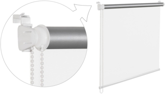 Thermorollo Verdunklungsrollo 55x200 cm weiss Fensterrollo mit Thermobeschichtung 100% Abdunklung i