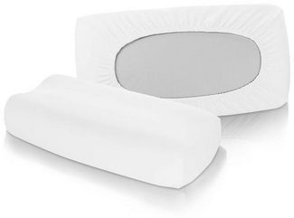 Fleuresse Vital-Comfort Jersey-Bezug für Nackenstützkissen weiß