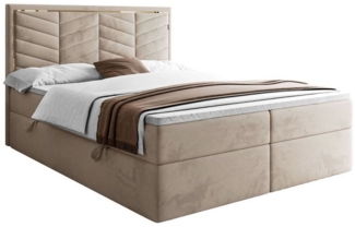 Lookway Boxspringbett AURORA mit Bettkasten und Topper (Bett mit topper)