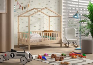Juniorbett Dallas 148 x 75,8 x 150,6 cm Kiefernholz Natur