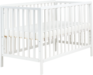 Babybett Kiefernholz KIAMA 60 x 120 cm Weiß