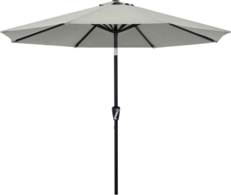 ABCCANOPY Sonnenschirm 270 cm wasserdicht UPF 50+ Stabil Hellgrau
