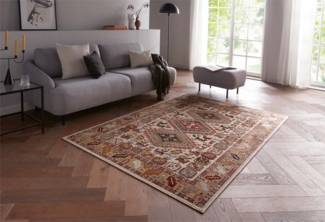 TaraCarpet Teppich Moderner Orientteppich Farah Shiraz, rechteckig, Höhe: 6 mm, Wohnzimmer, Schlafzimmer, Esszimmer, Farah Shiraz creme 140x200