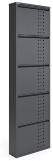 Kaufexpress GmbH Schuhschrank Metall-Schuhregal mit 5 Klappen – schmal, platzsparend & montiert Modern, robust & platzsparend – ideal für Flur, Diele oder Garderobe