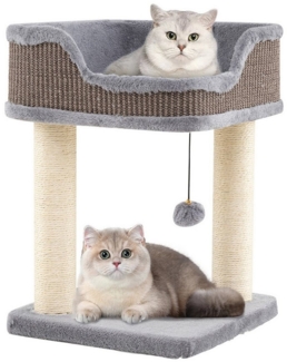 COSTWAY Kratzbaum, Katzenbaum, Kletterbaum, Katzenmöbel, mit Ball