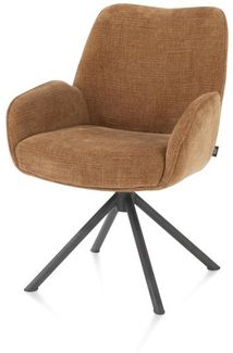 2er Set RILEY Armlehnstuhl braun