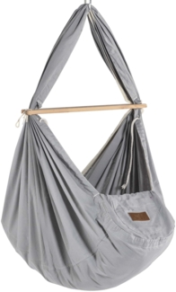 Federwiege mit Tipi und Motor Bio Grey Schafwolle Anthrazit Motor Anthrazit