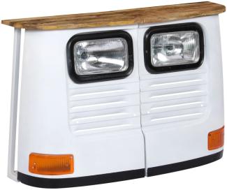 vidaXL LKW-Sideboard Massivholz Mango Weiß 246243