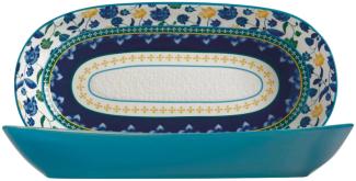 Maxwell & Williams RHAPSODY Schale Blau, 43 x 22 cm, Keramik, in Geschenkbox / Servierschale