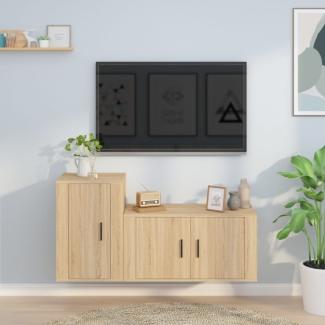 vidaXL 2-tlg. TV-Schrank-Set Sonoma-Eiche Holzwerkstoff 3188465