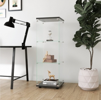 Furnishings Home Glasvitrine Vitrine Doppeltür Hoch Eckvitrine, Mit Sicherheitsschloss (Größe:42 x 36 x 125 cm, 1 tlg) Standvitrine, perfekt für Sammler, vielseitig