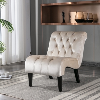 LVHOM XXL-Sessel Eleganter gepolsterter Samtstuhl,Relaxliege, vergroße Sitzfläche/Rückenlehne, Weicher, knitterfreier Samt, Perfekt für Wohnzimmer, Schlafzimmer oder das Homeoffice