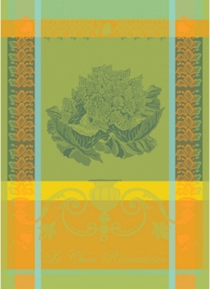 Garnier-Thiebaut Geschirrtuch Le Chou Romanesco Vert 56x77 cm 100% Baumwolle