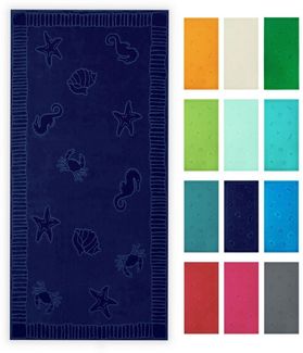 ZOLLNER Strandtuch, Frottier (1-St), 100 x 200 cm, 100% Baumwolle, vom Hotelwäschespezialisten