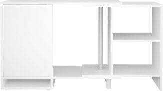 FMD Modulares Eckregal mit Offenen Fächern Weiß 443704