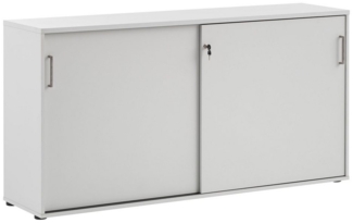 Lomadox Aktenschrank META-80 Büro abschließbar in Licht grau, B/H/T: ca. 160,2/84,2/41 cm