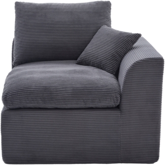 LVHOM Modulares Eckteil 1 St, Eckmodul mit Kissen, 1-Sitzer-Sofa aus Cordstoff, Frei kombinierbar, 101 x 102 x 84 cm