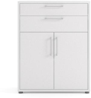 Kommode Prisme weiß Büroschrank Highboard Anrichte Sideboard Aktenschrank