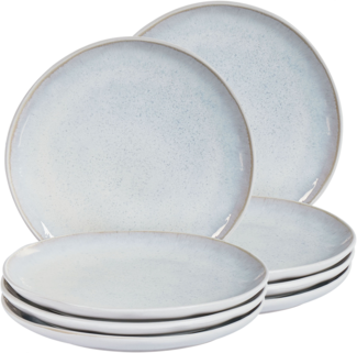 Dessertteller 8er Set SESAME Steinzeug Hellgrau