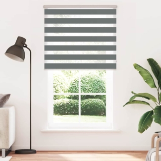 vidaXL Zebrarollo Dunkelgrau 135x230 cm Stoffbreite 130,9 cm Polyester 4014190