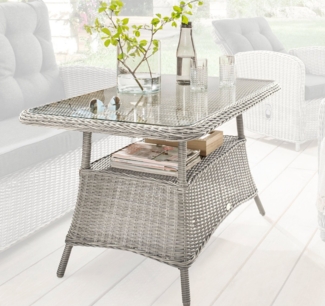 Destiny Gartentisch CASA MERANO, (120 x 66 x 77 cm), Aluminium, Polyrattan